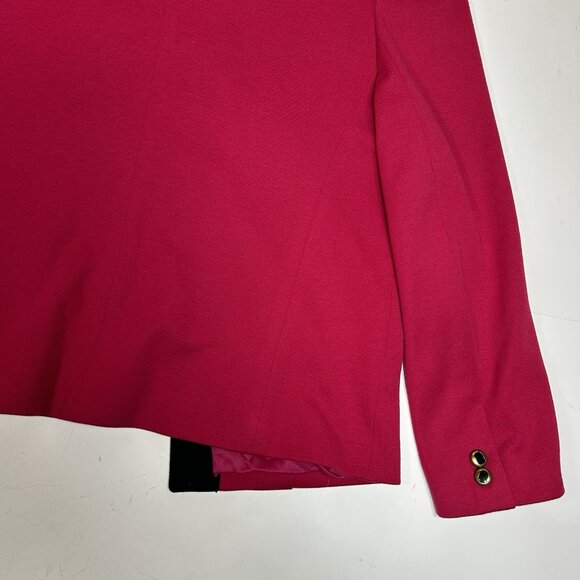 Vtg JAMES KENROB by Dalton Pink Knot Skirt Suit Open Jacket Lined Sz 14 Skirt 12 - Picture 8 of 14